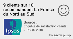 9 clients sur 10 recommendent La France du Nord au Sud